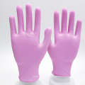 Guantes no médicos rosas de una sola capa Guantes de nitrilo rosa